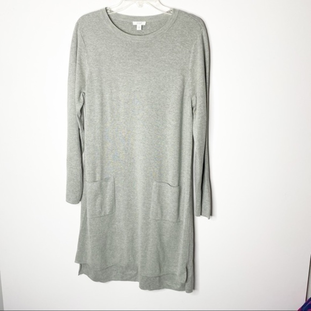 J. Jill purejill‎ Gray Knit Sweater Dress Size Medium